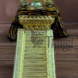 Seated Lord Ayyappan Set Deity Statue Brass Idol Murthi Arch Padi set