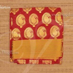 Amman Devi Deity Durga Murthi Idol Skirt Wrap Costume with Zari Border