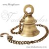 Ethnic brass hanging bell with chain