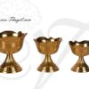Swastika Jyoti Small Brass Diyas in Flower Modle