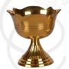 Small Swastika Jyoti Small Brass Diyas in Flower Modle