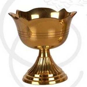 Small Swastika Jyoti Small Brass Diyas in Flower Modle