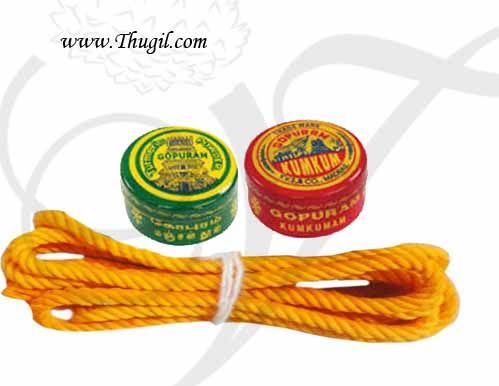6 sets Manjal Thread KumKum Turmeric Thamboolam Gift Buy Now