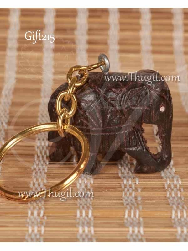 Wooden Elephant Key Chain Small Gift Items