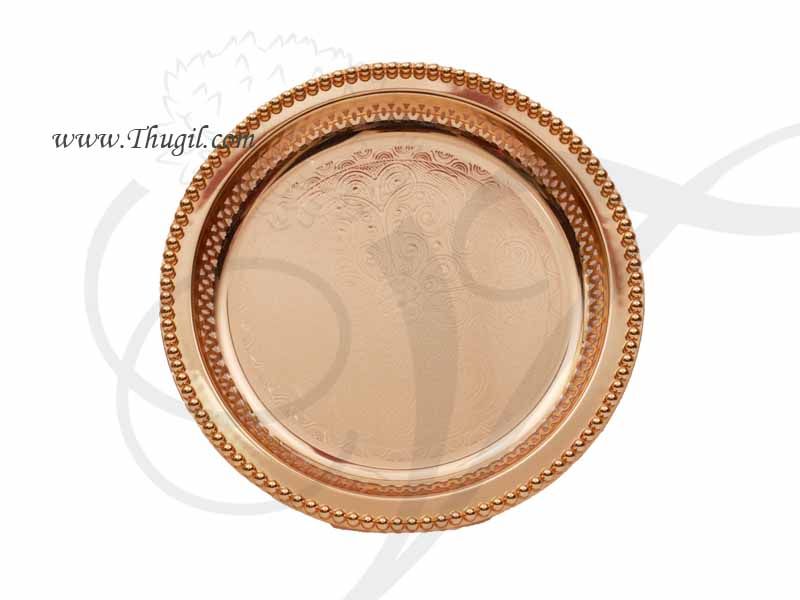 German Gold polish Plate for Thali fruit bowl Buy Now 14 inches
