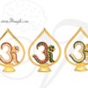 2 Gold Plated Om Symbol Table Top  Car Dashboard