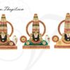 3 Sri Venkateswara Lord Balaji Deity Desktop Car Statue
