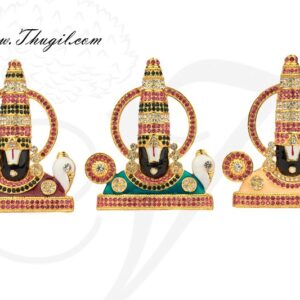 3 Sri Venkateswara Lord Balaji Deity Desktop Car Statue