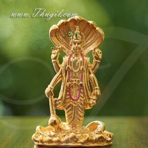 Sri Vishnu Deity Desktop Car Statue 3 inches