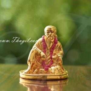 2.5" Deity Lord Saibaba Gold Plated Dashboard Figurines Idols Buy Now