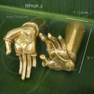 Abaya Hastham Hand in Brass Hindu God Goddess 3 inches