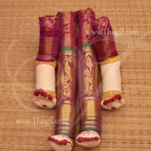 Hand and Legs for Goddess Lakshmi VaraLaksmi with Zari Decoration Shop Online 16"