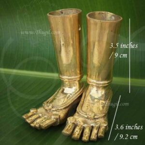 Patham Legs Feet in Brass for Hindu God Idols 3.5 inches