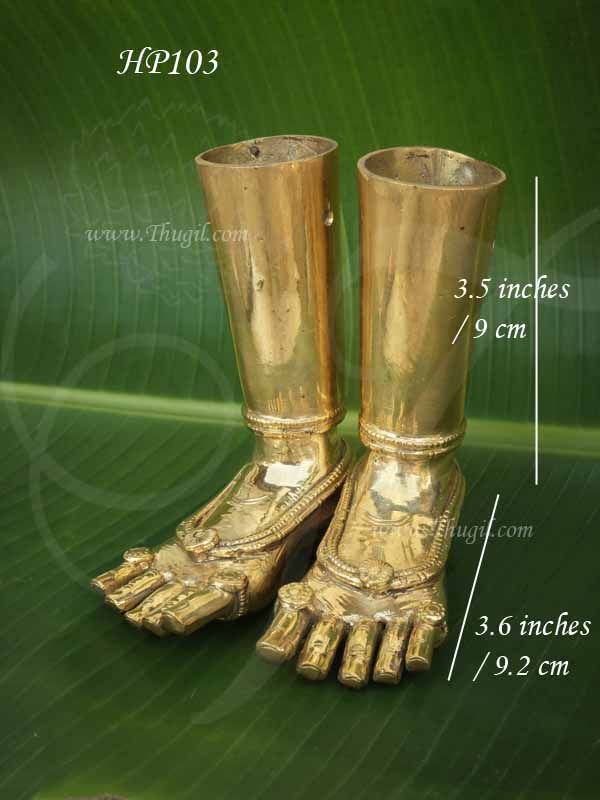 Patham Legs Feet in Brass for Hindu God Idols 3.5 inches