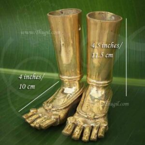 Patham Leg Feet in Brass for Hindu God Statues 4.5 inches