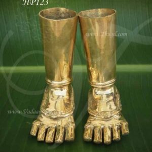 Small Ashtapatham Paatham Leg Feet in Brass for Hindu God Legs 2.5 Inches