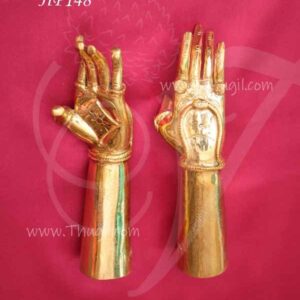 Kadaksham Hastham Hand in Solid Brass for God Statues Idols 6 inches