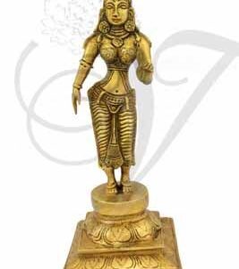 Goddess SriDevi Statue Moorthi Devi Brass idol 5 inches