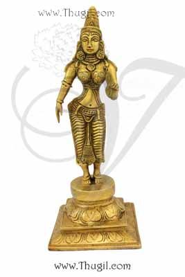 Goddess SriDevi Statue Moorthi Devi Brass idol 5 inches