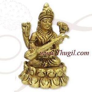 Goddess Saraswati Brass Statue