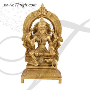 7" Goddess Lakshmi Statue of Brass