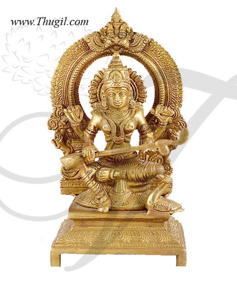 Goddess Saraswati Brass Statue