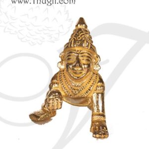 1.8" Lord Krishna Brass Statue Gift for puja ceremony baby shower