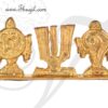 1.8" Brass Tirupati Balaji Shanku Chakra Naama Set