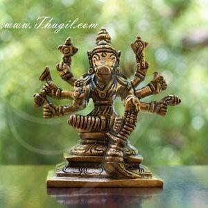Lord Varaha Vishnu Statue Moorthi Brass - 5.5" / 14 cm