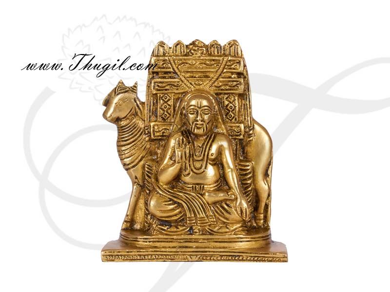 6" Shri Raghavendra - Brass Statue