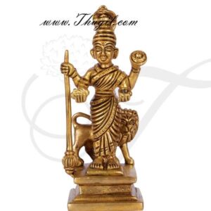 Brass Kolhapur Mahalakshmi Vaishnavi Devi Hindu Goddess Statue Buy Now 5"