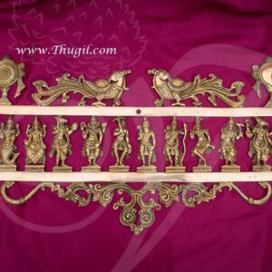 Dashavatara Wall Hanging 10 Vishnu Avatars Idol Brass Set Buy now