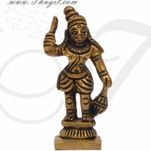 Madurai Veeran Ayyanar Brass Statue Great Warrior Of South India Statue Buy now 2.5"