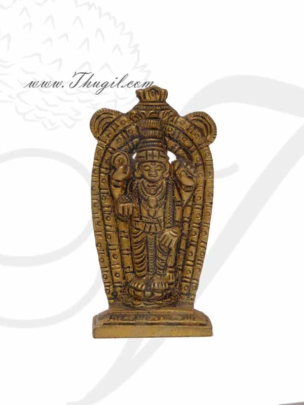 Guruvayur Sri Krishna Idol in Brass Statue Guruvurappan Buy Now 3"