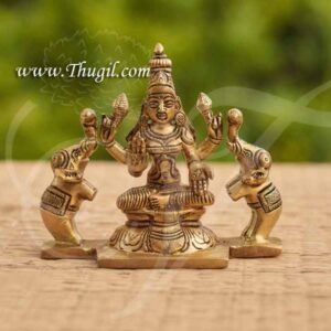 Brass Godess Gajalakshmi Statue Buy Now 4"
