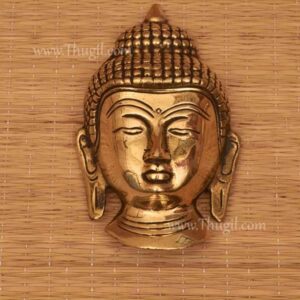 Buddha Face Mask Wall Hanging in Brass Buy Online Now 5"
