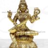 Saraswathi Brass Statue Veena Goddess of Learning 7.5 inches