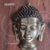 Buddha Face Mask Wall Hanging in Brass 6.5 inches