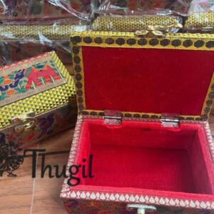 Embroidery Trinklet Box Flower Design Return Gift Rectangle 6 x 4 inches