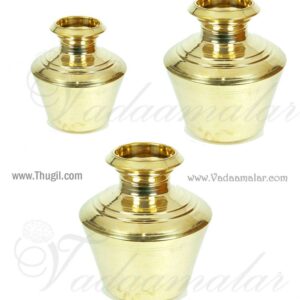 Brass Plain Kalasham Kudam Sombu for Holi water 8 inches