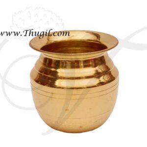 4" Plain Brass Pooja Kalasham Sombu for Holi Water Buy Now