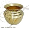 Plain Brass Kalasham sombu for Holi water - 5 inches