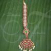 Chutti Red Kemp Stone Peacock Design Head Ornament Maang Tikka
