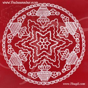 Kalash Design Kolam Sticker Rangoli Muglu Decorations 5 sheets x 9.5 inches