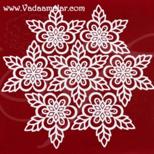 Kolam Muggu designs plastic stickers 9.5 inche x 5 pieces