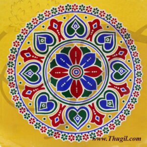 Rangoli Kolam Sheets Maroon Colour Stickers 5 pieces 14 inches