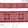 Kolam Muggu Designs in Dark Red Rectangle Sheets 5 pieces x 30 inches