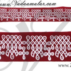 Kolams Strips Rectangle Mugulu Traditional Rangoli Designs 30 inches x 5 pieces