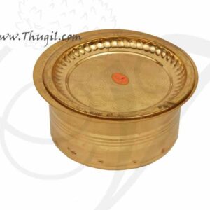 Brass Vessel Storage Container with Plate Buy Online 4