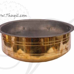 Pithalai Pathiram Brass Cooking Milk Boiling with Tin Coating 3 Lts